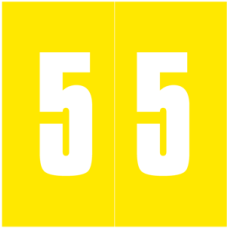 CL3300-5 | Yellow #5 Labels, IFC / AFV Numeric Labels CL3300 Series