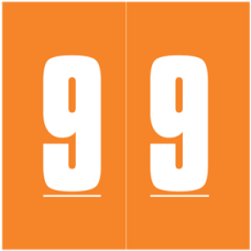 CL3300-9 | Orange #9 Labels, IFC / AFV Numeric Labels CL3300 Series