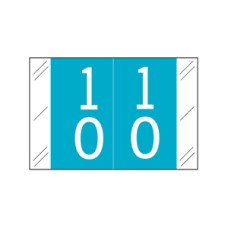 11200-10 | Blue #10-19 Tabbies 11200 Double Digits 1H x 1-1/2W Laminated 500/Box