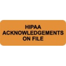 D1000 - HIPAA ACKNOWLEDGE - Fluorescent Orange/Black