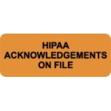 D1000 - HIPAA ACKNOWLEDGE - Fluorescent Orange/Black