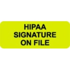 D1002 - HIPAA SIGNATURE - FL Chartreuse with Black Print