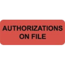 D1004 - AUTHORIZATIONS ON FILE - Fluorescent Red/Bk