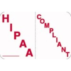 D1010 - HIPPA COMPLIANT - White Label with Red Print