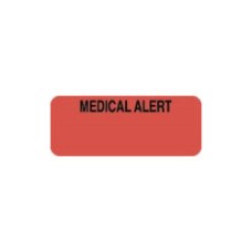 D1031 - MEDICAL ALERT Labels - FL. Red with Black Print
