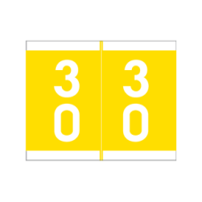 DAVM-30 | Yellow #30 Barkley FDAVM Series Size 1-11/16H x 1-1/2W Laminated 500/Box 