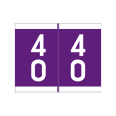 DAVM-40 | Purple #40 Barkley FDAVM Series Size 1-11/16H x 1-1/2W Laminated 500/Box 