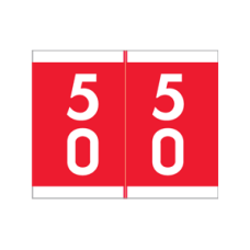 DAVM-50 | Red #50 Barkley FDAVM Series Size 1-11/16H x 1-1/2W Laminated 500/Box 