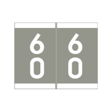 DAVM-60 | Gray #60 Barkley FDAVM Series Size 1-11/16H x 1-1/2W Laminated 500/Box 