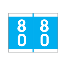DAVM-80 | Blue #80 Barkley FDAVM Series Size 1-11/16H x 1-1/2W Laminated 500/Box 