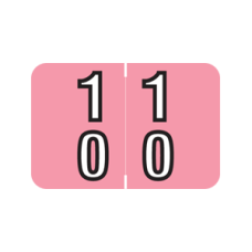 DBKM-10 | Pink #10-19 Barkley Double Digit 1H x 1-1/2W Laminated 500/Box