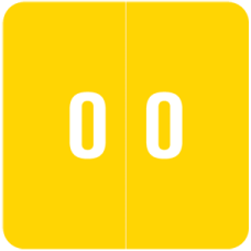 DCC-0 | Smead 67420 Yellow 0 Numeric Labels Size 1-1/2H x 1-1/2W 250/Box