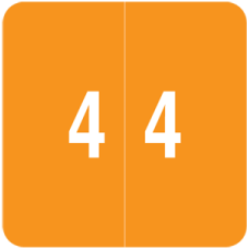 DCC-4 | Smead 67424 Orange 4 Numeric Labels Size 1-1/2H x 1-1/2W 250/Box