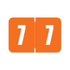 DCN-7 | Orange #7 Labels Digicolor DCN Numeric Series Size 15-16H x 1-5/8W 250/Box