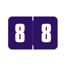 DCN-8 | Purple #8 Labels Digicolor DCN Numeric Series Size 15-16H x 1-5/8W 250/Box