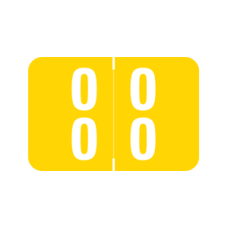 DDS-00 | Yellow #00-09 Smead Double Digit 1H x 1-1/2W Laminated 500/Box