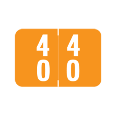 DDS-40 | Orange #40-49 Smead Double Digit 1H x 1-1/2W Laminated 500/Box