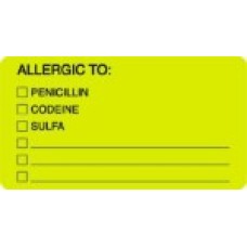 DFS1550 - ALLERGIC TO: - Fluorescent Chartreuse/Bk Print