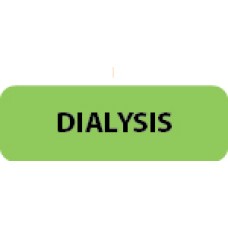 DIALYSIS - Flo Green / Black, 1-1/2"x 1/2" 500/roll - 2 roll Minimum