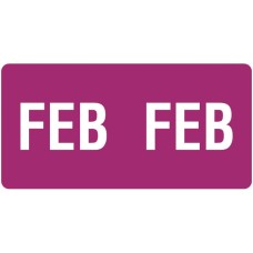 ETS-02 | Smead 67452 Purple Feburary Month Labels Size 1/2H x 1W 250/Pack 