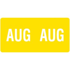 ETS-08 | Smead 67458 Yellow August Month Labels Size 1/2H x 1W 250/Pack 