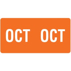 ETS-10 |Smead 67460 Orange October Month Labels Size 1/2H x 1W 250/Pack 