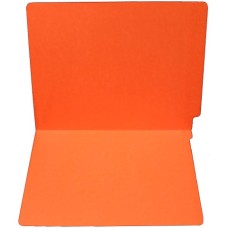 Box of 50 Full Cut 2-Ply END TAB Letter Size Fastener Pos #1 & #3 11pt Orange Folders 