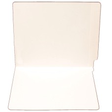 F15RS-0-WT | 15pt. White Colored End Tab File Folders, No Fasteners, Letter Sz, 50/bx