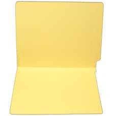 F15RS-0-YL | 15pt. Yellow Colored End Tab File Folders, No Fasteners, Letter Sz, 50/bx