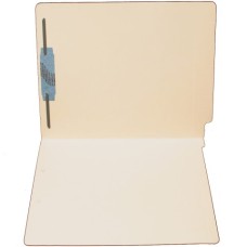 Full Open Bottom Back Pocket 11 pt Manila Folders Fasteners Pos #1 & #3 Full Cut End Tab Letter Size Carton of 250 