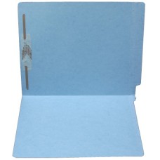 F11RS-1-BL | 11pt. Blue Colored End Tab File Folders, Letter Sz, 1 Fastener, 50/bx