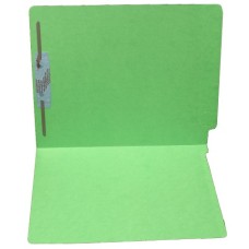 F11RS-1-GR | 11pt. Green Colored End Tab File Folders, Letter, 1 Fastener Pos. #1, 50/bx