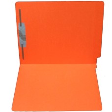 F11RS-1-OR | 11pt. Orange Colored End Tab File Folders, Letter Sz, 1 Fastener, 50/bx
