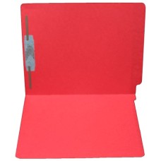 F15RS-1-RD | 15pt. Red End Tab Folders, 1 Fastener, Pos #1, Letter Sz, 50/bx