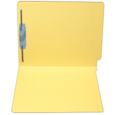 F11RS-1-YL | 11pt. Yellow Colored End Tab File Folders, Letter Sz, 1 Fastener, 50/bx