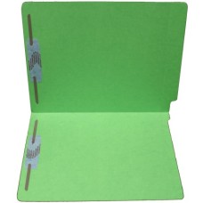 F15RS-13-GR | 15pt. Green End Tab Folders, 2 Fasteners, Pos 1 & 3, Letter Sz, 50/bx