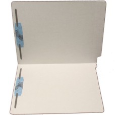 F15RS-13-GY | 15pt. Gray End Tab Folders, 2 Fasteners, Pos 1 & 3, Letter Sz, 50/bx