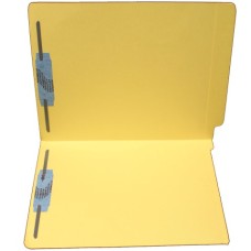 F11RS-13-YL | 11pt. Yellow Colored End Tab File Folders, Letter Sz, 2 Fasteners, 50/bx