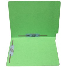 F15RS-35-GR | 15pt. Green End Tab Folders, 2 Fasteners, Pos 3-5, Letter Sz, 50/bx