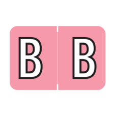 MBRK-B | Pink B MAP | Barkley Sycom Alpha Labels - 126 Labels In Each Pack