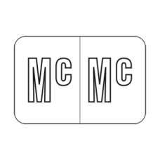 MBRK-MC | White Mc MAP | Barkley Sycom Alpha Labels - 126 Labels In Each Pack