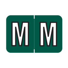 MBRK-M | Green M MAP | Barkley Sycom Alpha Labels - 126 Labels In Each Pack