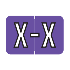ABKM-X | Purple X Barkley Sycom ABKM Size 1H x 1-1/2W Laminated 500/Box