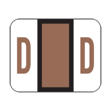 FDA-D | Brown D File Doctor Vinyl Size 1H x 1-1/4W 500/Box