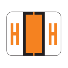FDA-H | Orange H File Doctor Vinyl Size 1H x 1-1/4W 500/Box