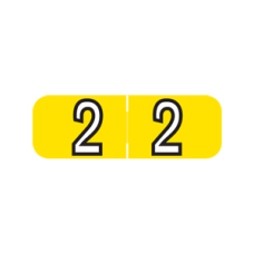 FNBAM-2 | Yellow #2 Labels Barkley FNBAM Laminated Size 1/2H x 1-1/2W 500/Box