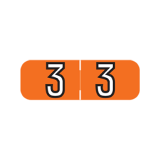 FNBAM-3 | Orange #3 Labels Barkley FNBAM Laminated Size 1/2H x 1-1/2W 500/Box