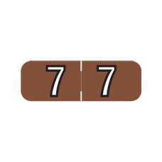 FNBAM-7 | Brown #7 Labels Barkley FNBAM Laminated Size 1/2H x 1-1/2W 500/Box