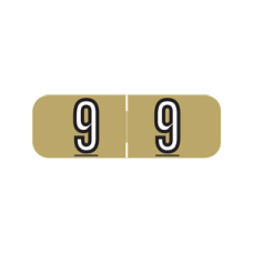FNBAM-9 | Gold #9 Labels Barkley FNBAM Laminated Size 1/2H x 1-1/2W 500/Box