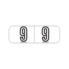 FNBWM-9 | #9 White/Black Barkley 1/2H x 1-1/2W 500/Box Laminated
